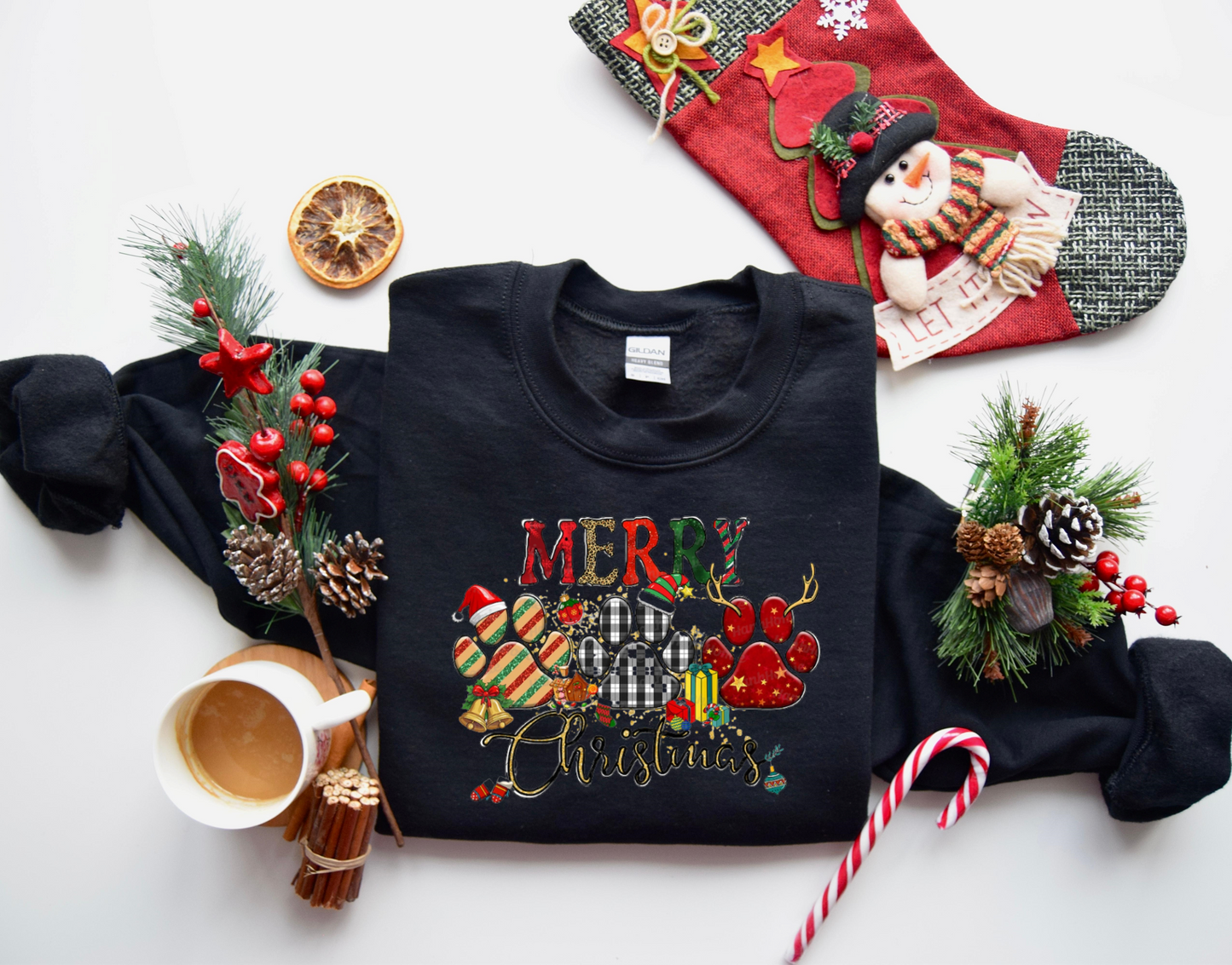 Merry Christmas Paws Sweatshirt