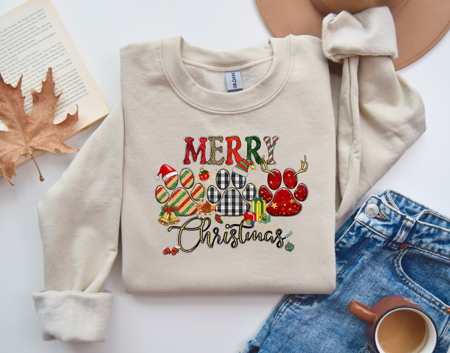 Merry Christmas Paws Sweatshirt