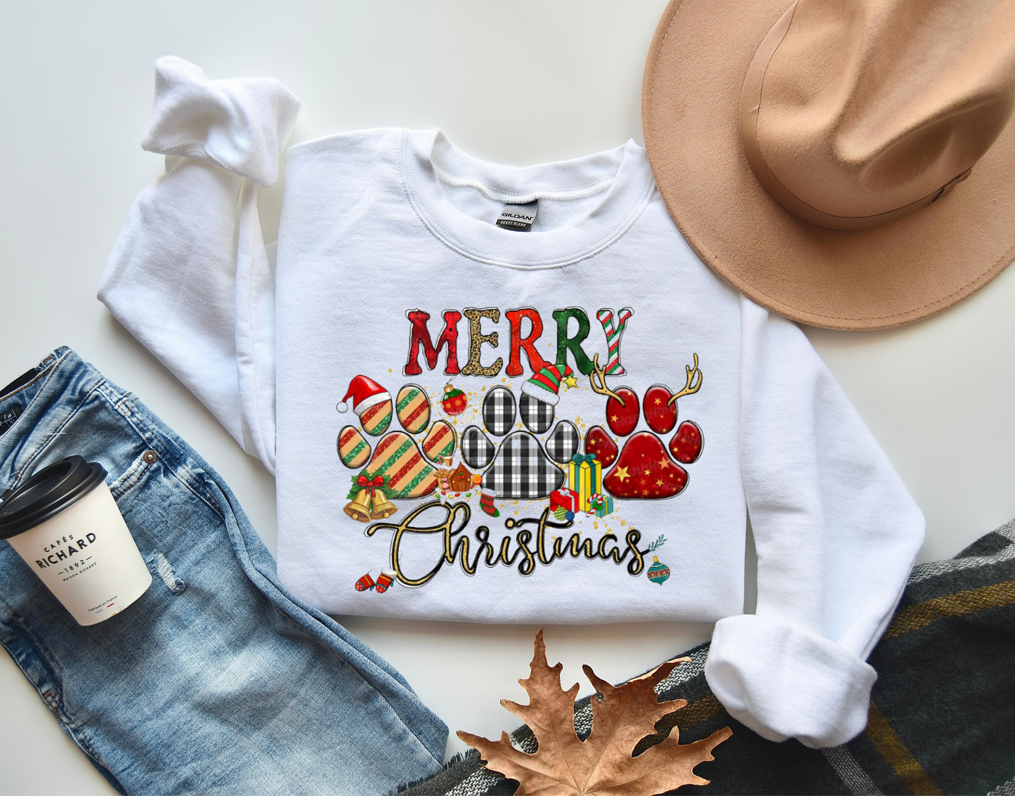 Merry Christmas Paws Sweatshirt