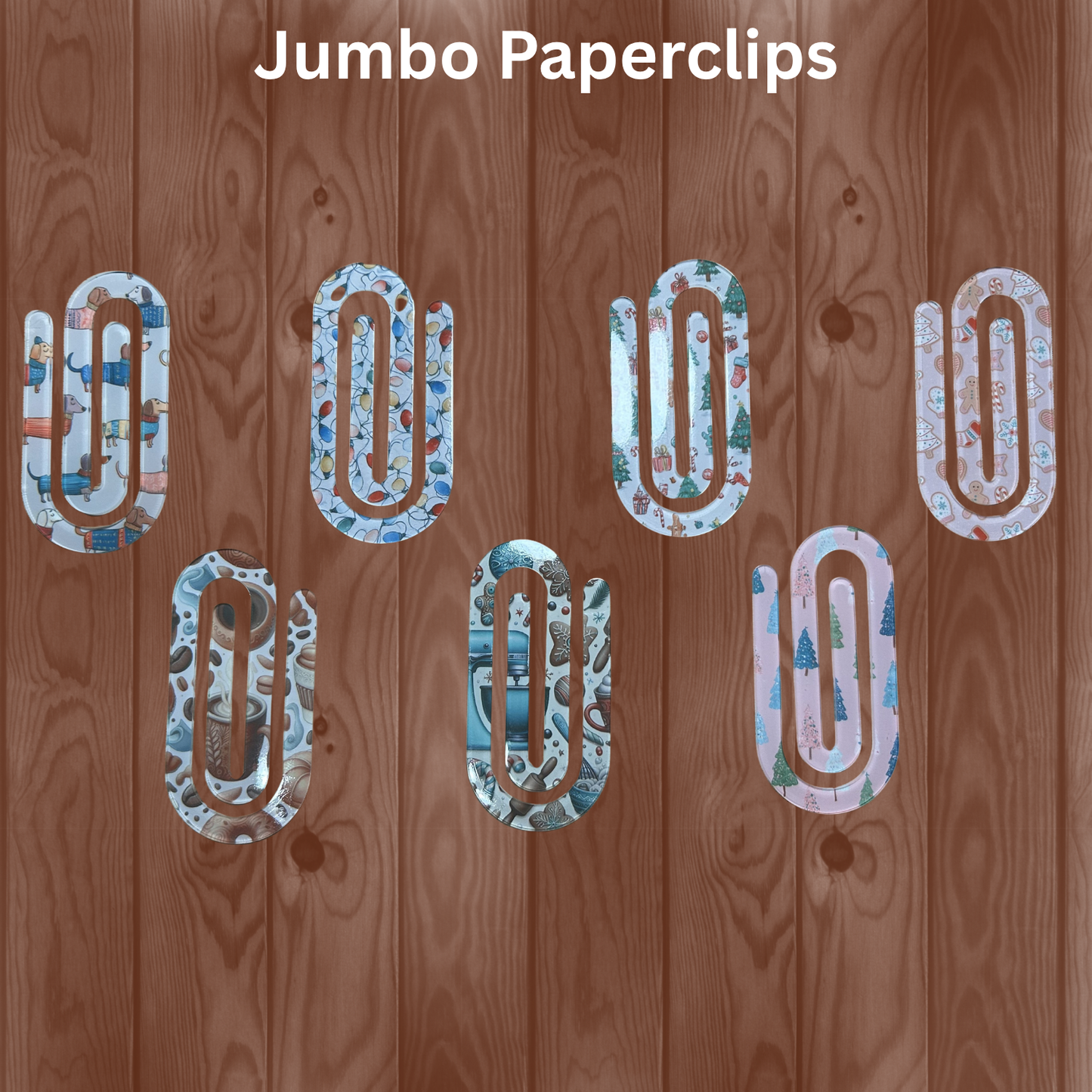 Festive Jumbo Paperclips - Organize your chaos in style