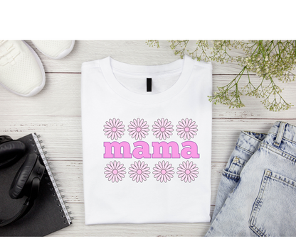 Mama Pink Daisy Mother's Day Tee Shirt