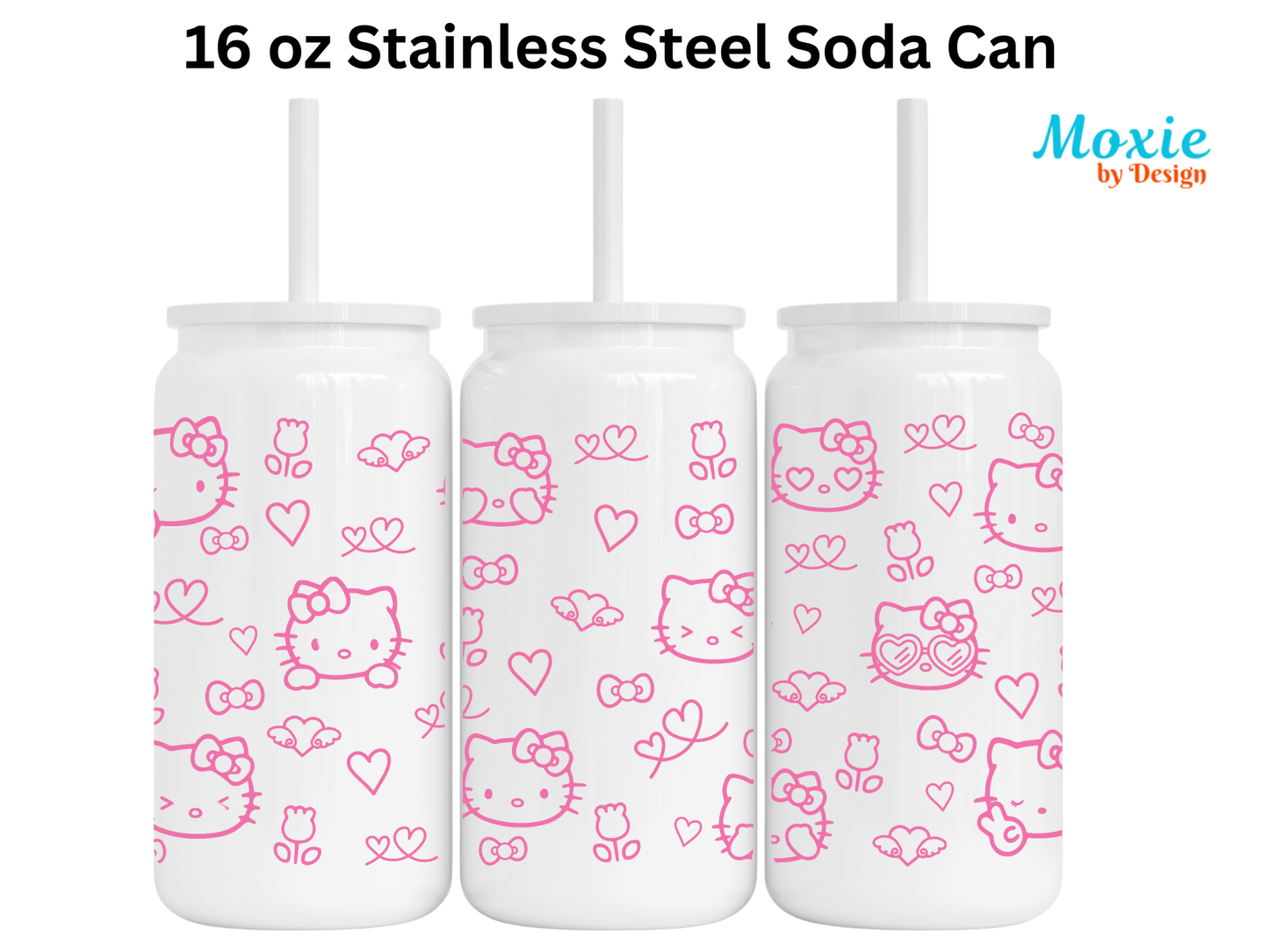 Sanrio Characters Kawaii Kitty Iced Coffee Stainless Steel Tumbler