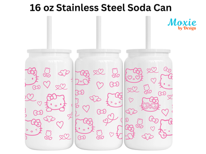 Sanrio Characters Kawaii Kitty Iced Coffee Stainless Steel Tumbler