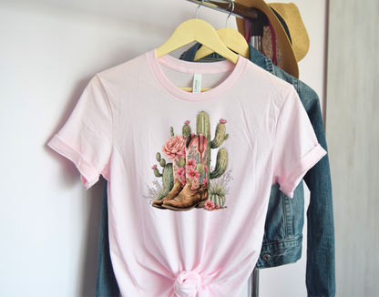 Cowboy Boots Short Sleeve Tee Shirt