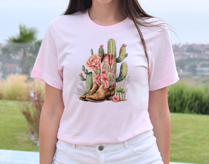 Cowboy Boots Short Sleeve Tee Shirt