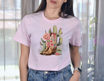 Cowboy Boots Short Sleeve Tee Shirt