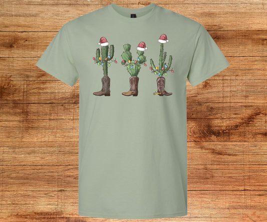 Christmas Cactus Tee Shirt