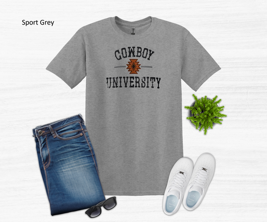 Cowboy University Short Sleeve Tee Shirt