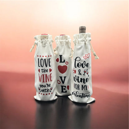 Valentine Day Wine Bag